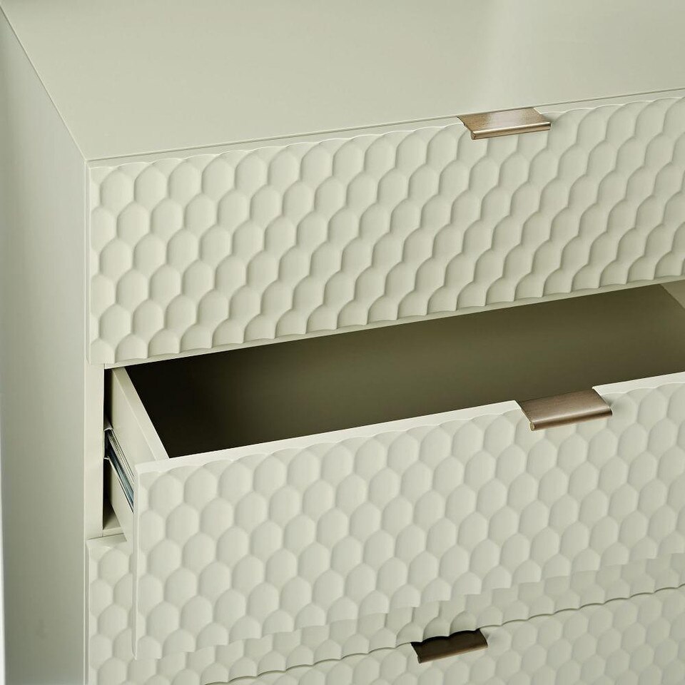 Audrey 5Drawer Dresser Parchment West Elm UK